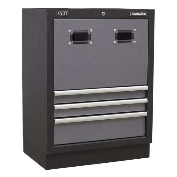 Sealey APMSSTACK16W Automotive Custom Workshop Storage System with Pressed Wood Worktop 4.92m