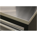 Sealey APMSSTACK08SS Custom Workshop Corner Storage System with Stainless Worktop 1.55m