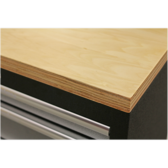 Sealey APMSSTACK11W Superline Pro Automotive Workshop Garage Storage System with Pressed Wood Worktop 2.04m