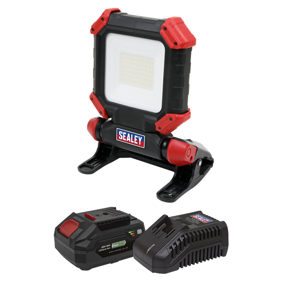 Sealey CP20VCLKIT1 SV20 Series 15W Cordless SMD LED Worklight Kit 20V 4Ah