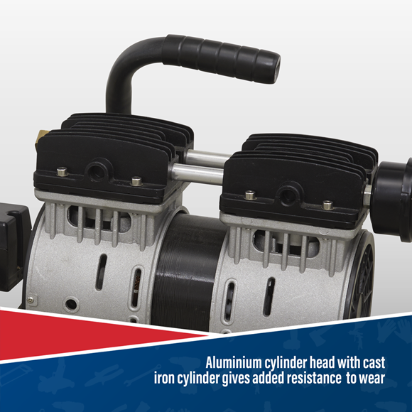 Sealey SAC0607S 6L Low Noise Direct Drive Air Compressor 0.7hp - oil free air delivery - general-purpose workshop applications