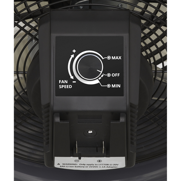 Sealey HVD16C SV20 Series 16" 2-in-1 Cordless/Corded High Velocity Drum Fan 20V