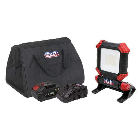 Sealey CP20VCLKIT1 SV20 Series 15W Cordless SMD LED Worklight Kit 20V 4Ah