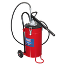 Sealey AK451X Bucket Grease Pump Trolley 15kg - Ideal for workshop, agriculture, machinery and automotive use. 2.2m High pressure hose / 5000psi Working pressure.