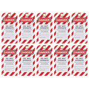 Sealey EV17 Safety Lockout Tag 10pc