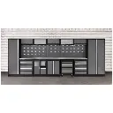Clarke COMBGSM01 Custom Workshop Modular Storage System 25 Piece Package Stainless Steel Worktops 7632893 / 5016086254720 