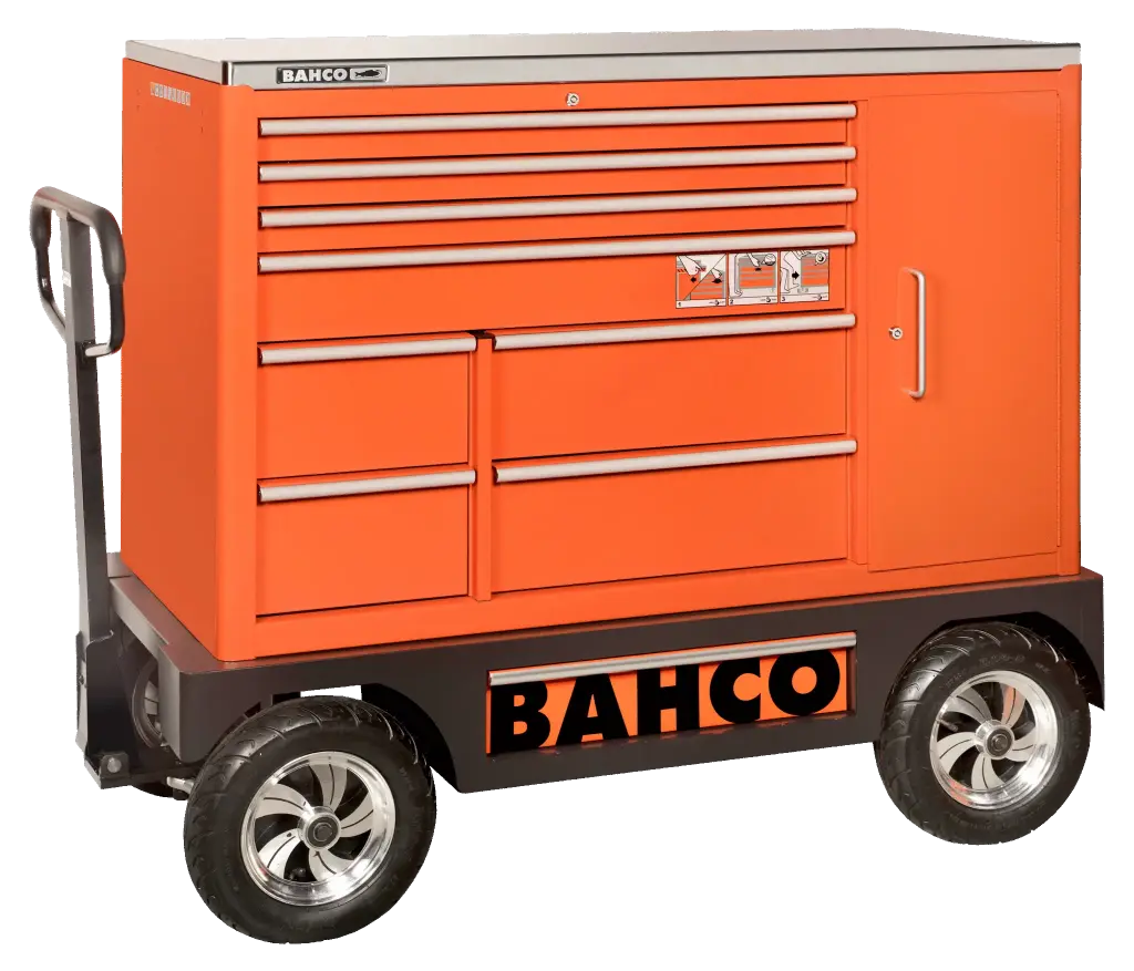 BAHCO Buy local 53" Special Tool Trolley with 8 Drawers and Side Cabinet 1475KXXL8CWTSS
