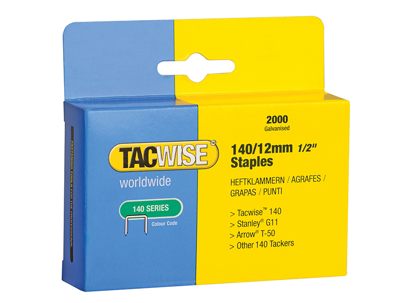 140 Heavy-Duty Staples 12mm (Type T50  G) (Pack 2000)