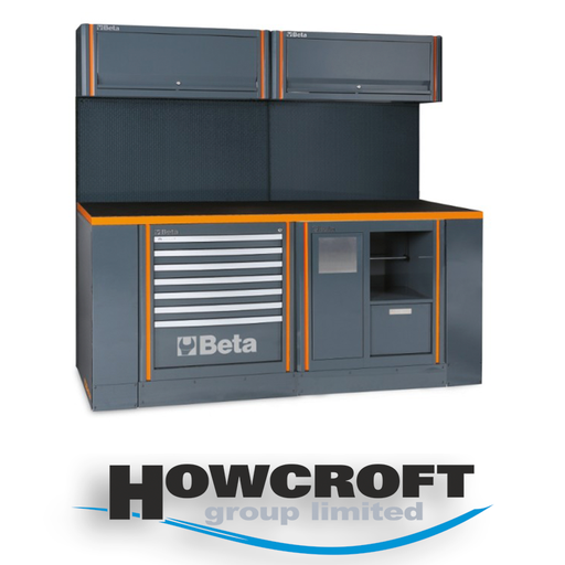 [C55PB-PRO/7] Beta Tools C55PB-PRO/7 Workstation for workshop equipment combination RSC55, Combo includes Workbench with Worktop & Holes for a Vice