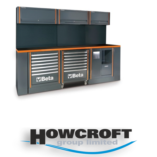 [C55PB-PRO/10] Beta Tools C55PB-PRO/10 Workstation for workshop equipment combination RSC55, Combo includes Workbench with Worktop & Holes for a Vice