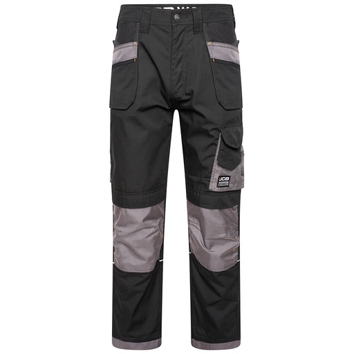 JCB Workwear D+IM Trade Plus Black Rip Stop Trousers UK 28-44"