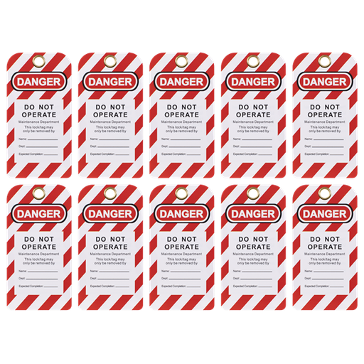 [EV17] Sealey EV17 Safety Lockout Tag 10pc